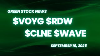 Voyager Technologies ($VOYG) | Redwire ($RDW) | Clean Energy Fuels ($CLNE) | Eco Wave Power ($WAVE)