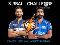 PRASIDH KARISHNA VS JASPREET BUMRAH 3-3BALL CHALLENGE REAL CRICKET 24 #shorts