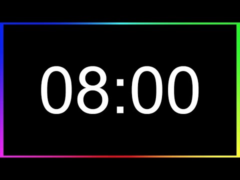 Minuteur 8min ALARME🚨/ Compte à Rebours 8 Minutes /Minuterie 8 Minutes/Décompte 8min