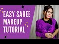       easy saree makeup tutorial  anuradha p nair