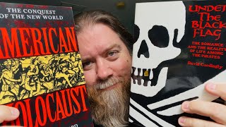 American Holocaust / Under the Black Flag | Reading Update | Aug. 23, 2026
Some thoughts on recent history reads for #historathon2026
BOOKS DISCUSSED
- American Holocaust: The Conquest of the New World by David E. Stannard
- Under the Black Flag: The Romance and the Reality of Life Among the Pirates by David Cordingly
HISTORATHON 2026
Historathon is a year-long celebration of reading historical nonfiction. The goal is to read, discuss, and spotlight works of history, and to encourage reluctant readers to give history a try. The calendar year will be divided into three-month blocks, with each block focusing on a particular period of time:
Jan-March = Prehistory-500 CE
April-June = 500-1500
July-Sept = 1500-1820
Oct-Dec = 1820-Present
To participate, simply read a work of history that falls into the time period for each quarterly segment of the year. Read more if you’d like! Tailor the choices to your interests or try something completely new.
Historathon Side Quests: We will also be encouraging/participating in history-related activities throughout the year, including watching historical films/documentaries, trying historical recipes, listening to historical music, etc. Feel free to join us!
We will be using the hashtag: #historathon2026
To join us on DISCORD, follow this link: https://discord.gg/au9VHFts8k
COHOSTS
Me
@billruttenberg
@NicholasOfAutrecourt
@RaynorReadsStuff
@TriumphalReads
@Bryan-the-Crustic
Find me on Instagram: @revenant_vin
Contact me on Voxer: revenantvin
THE HORRORCAST PODCAST (horror movie discussion podcast)
https://podcasts.apple.com/us/podcast/the-horror-cast-intelligent-horror-movie-discussion/id1480036653 American Holocaust / Under the Black Flag | Reading Update | Aug. 23, 2026