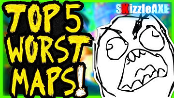 TOP 5 WORST ZOMBIE MAPS OF ALL TIME IN COD HISTORY ~ WaW, Black Ops, BO2, Black Ops 3 Zombies HATED