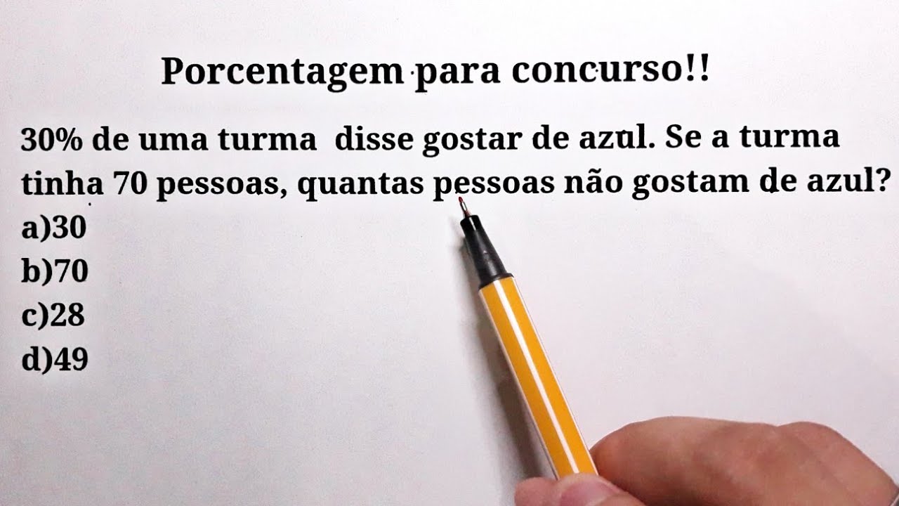 😲 Questão de PORCENTAGEM!! veja como porcentagem é bem fácil ...