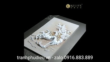 Tranh phù điêu bát mã - tranh phù điêu mã đáo thành công - zalo 0916883889