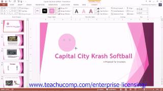 Microsoft Office PowerPoint Tutorial 2013 Drawing Objects 11.1 Employee Group Training