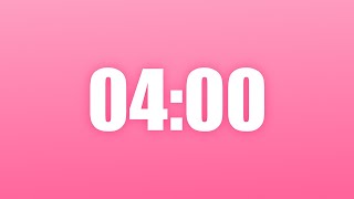 4 Minute Timer – Minimal, No Sound (Pink Background)