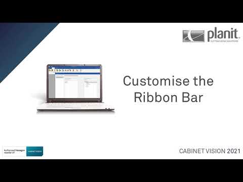 CUSTOMISE the Ribbon Bar and Quick Access Toolbar | CABINET VISION 2021