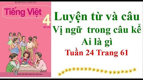 Luyện từ và câu Lớp 4 Vị ngữ trong câu kể Ai là gì? Tuần 24 Trang 61 Tập 2
