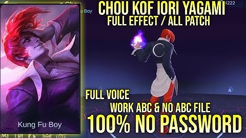 SCRIPT SKIN CHOU KOF IORI YAGAMI FULL VOICE FULL EFFECT NO PASSWORD WORK ABC & NO ABC FILE YVE PATCH