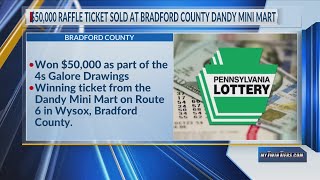 50,000 Raffle Ticket Sold At Bradford County Dandy Mini Mart