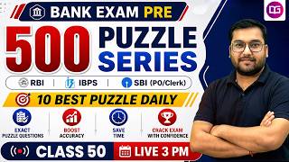 👉 500 Puzzle Series | RBI/SBI/IBPS PO Clerk Pre Exams 2026 | Class- 50 | Reasoning By Rohit Sir