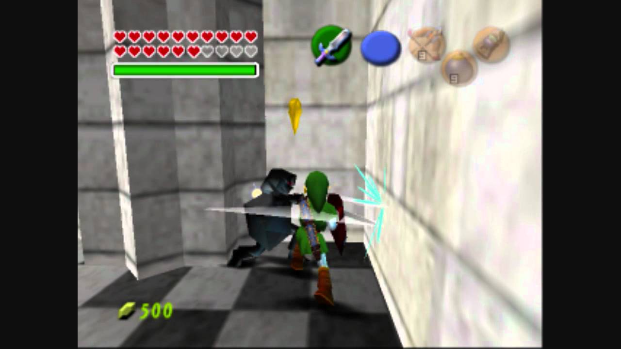The Legend Of Zelda Ocarina Of Timevs Dark Link in the Temple of Time