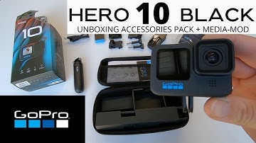 GoPro Hero 10 Black unboxing with Accessory pack + Media Mod [Basic unbox & look ] Camera