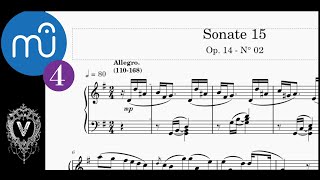 Sonate 15 Beethoven G major OP. 14 N°02 | notas | sheet | Solved some notes | musescore4