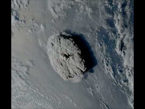 Tonga Eruption Seen by the GOES-17 Weather Satellite
