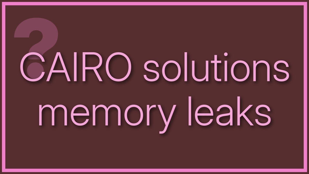 Cairo and memory leaks fix with valgrind - YouTube