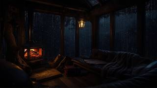Soft Forest Rain with Fireplace Warmth | Cozy Rainy Night to Relax, Recharge and Rest screenshot 2