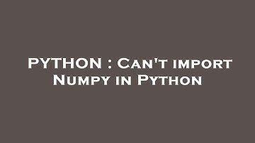 PYTHON : Can
