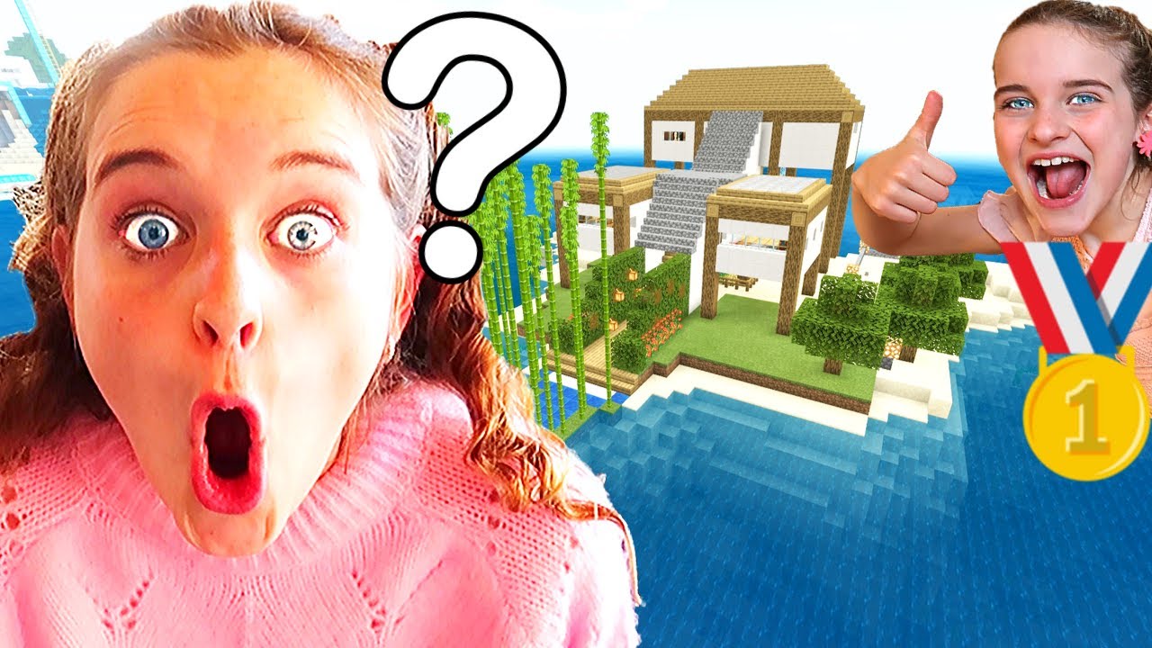 WHICH KID BUILDS THE BEST ISLAND HOUSE in Minecraft w/ The Norris Nuts ...