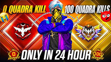 400 KILLS = 100 QUADRA KILLS ONLY IN 24 HOUR CHALLENGE | GARENA FREE FIRE 