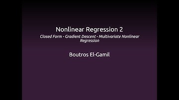Polynomial (Nonlinear) Regression 2: Closed Form, Gradient Descent, Multivariate Regression