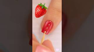 Strawberry Nail Art Design 🍓 #nailart #nails