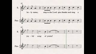 A Song of Thanksgiving I Soprano Part I Lyrics & Notes