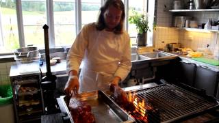 Magnus Nilsson in his kitchen at Fäviken, Sweden
