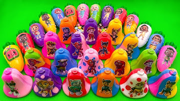 Rainbow SLIME 🌈 Looking For Numberblocks, Alphablocks, Cocomelon in Carrots, Mini Bell 🥕🔔 - ASMR