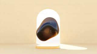 Soft Black elastic metaball in 3d style on shine arc able to loop endless screenshot 4