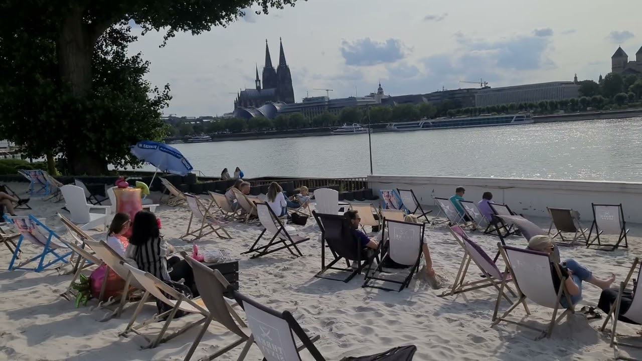 Köln am Rhein Tanzbrunnen Strand chillen