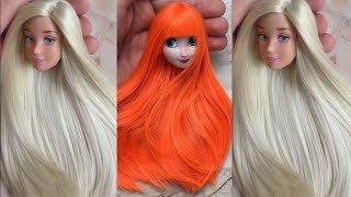 Barbie Doll Makeover Transformation ~ DIY Miniature Ideas for Barbie ~ Wig, Dress, Faceup, and More!