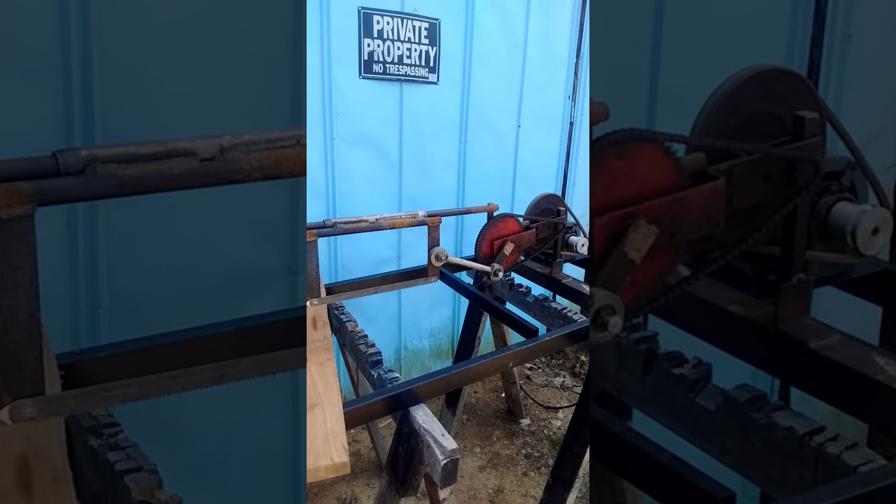 Homemade power hacksaw