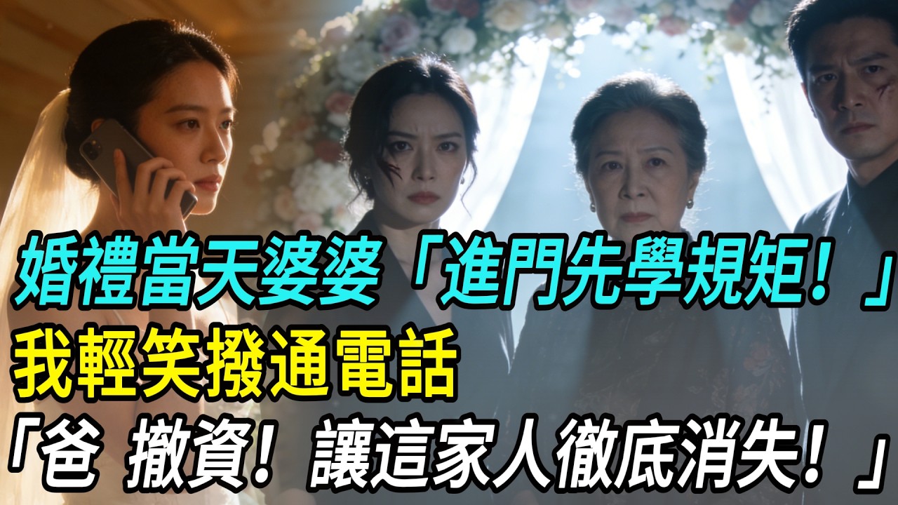 婚禮被小姑子當眾潑紅酒，婆婆冷笑：進門先學規矩！我輕笑撥通電話：「爸，撤資！這婚不結了，我要讓這家人徹底消失！」婆家全家傻眼跪地求饒！