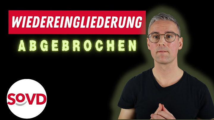 Wiedereingliederung abgebrochen!?