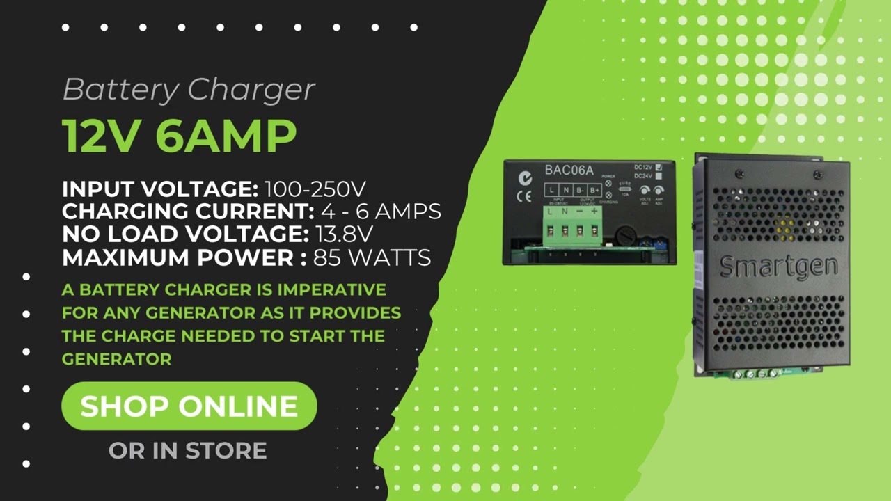 12V 6AMP Battery Charger