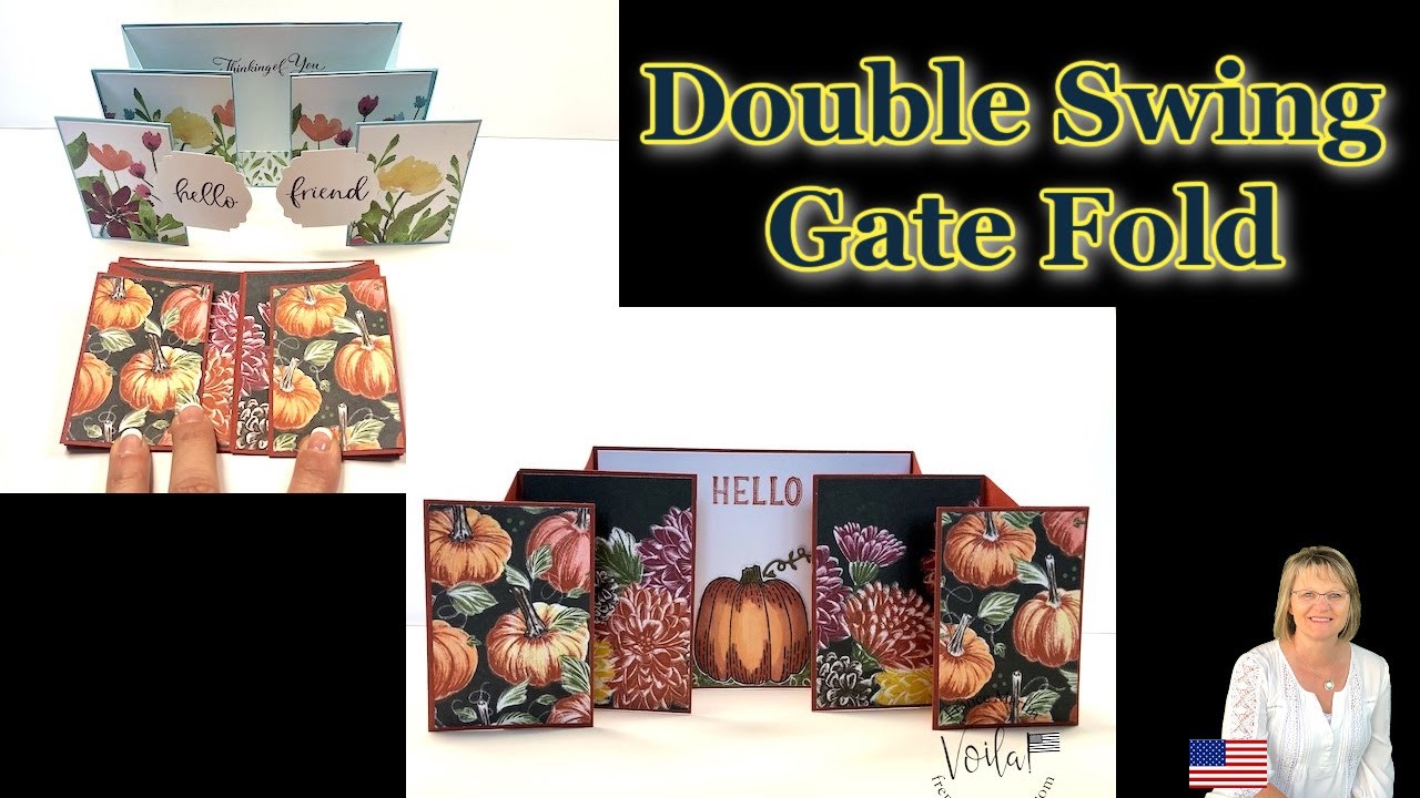 Double Swing Gate Fun Fold Card. - YouTube