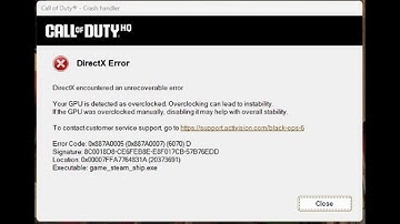 🎖️ Call of Duty  Directx Error your GPU is detected as overclocked fix