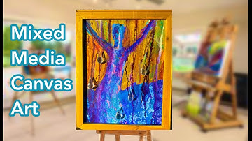 RAIN DANCE/ Mixed Media Canvas Painting /Talk Through Share/ #MakersCreativeCollab