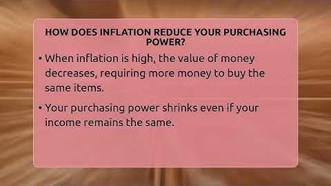 How Does Inflation Reduce Your Purchasing Power? - Inflation Insight Channel
