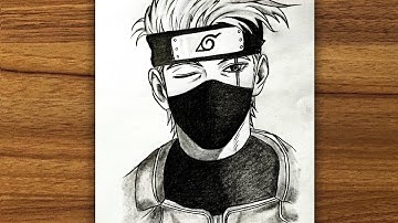 Easy Anime Drawing || How to Draw Kakashi Hatake || Naruto Drawing Tutorial for beginners