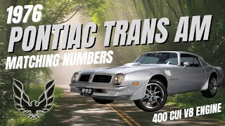 1976 Pontiac Trans Am Walkaround Startup Available Now