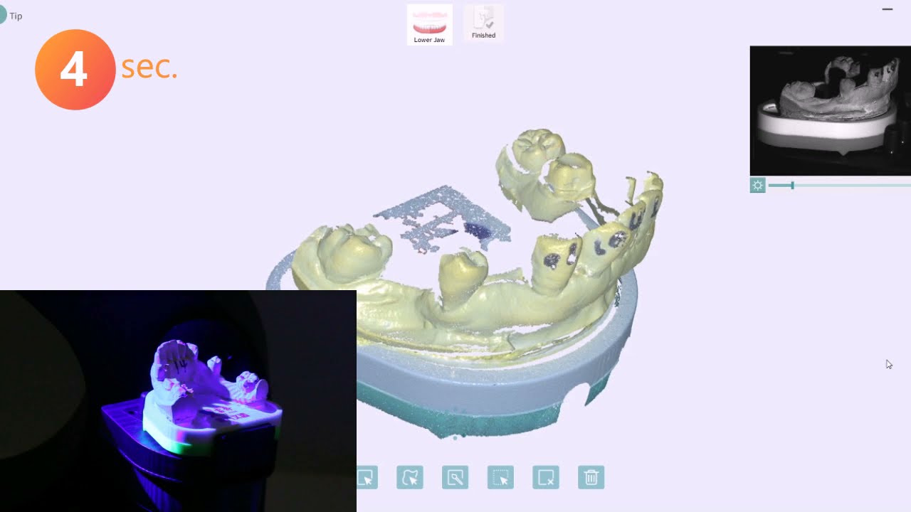 Dental Lab Scanner LS100 | Scan full-color arch in 12 sec - YouTube