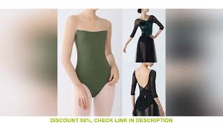 Ballet Dance Leotard Adult Green Color Daily Practice Team Gymnastics Dancing Bodysuit Women High Qu
