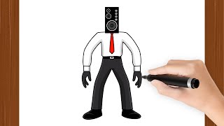 How To Draw BIG SPEAKERMAN I SKIBIDI TOILET
