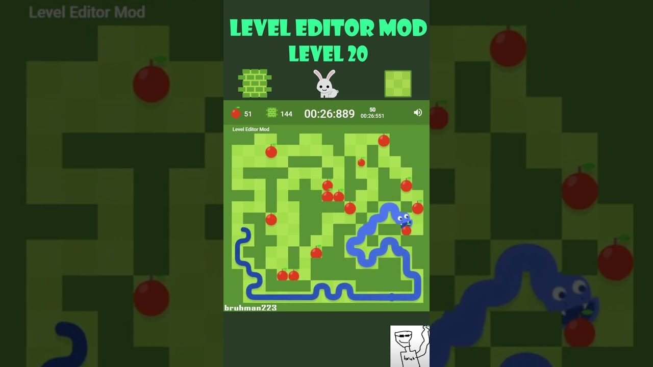 Google Snake LEVEL EDITOR MOD Speedrun