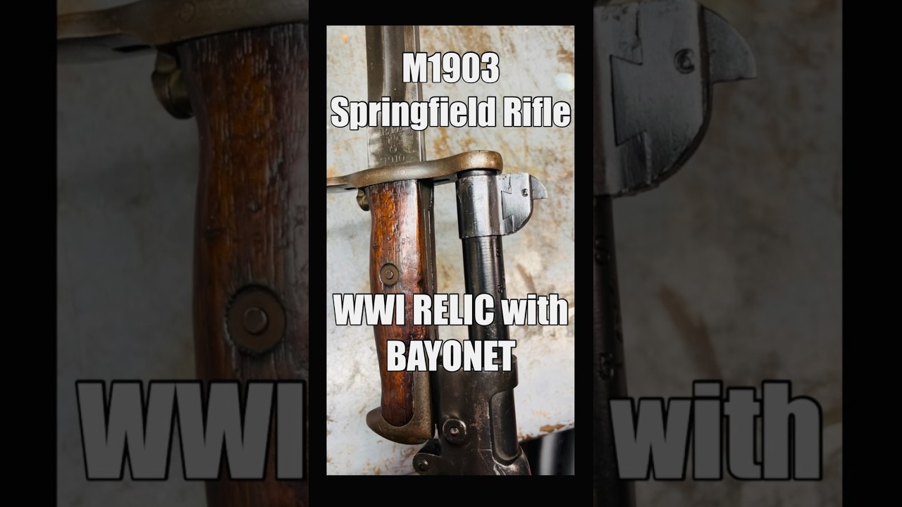 M1903 Springfield Rifle with Bayonet, WWI Relics!  