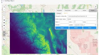Loading local raster datasets and online COG in Jupyter notebook without coding