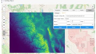 loading local raster datasets and online cog in jupyter notebook without coding