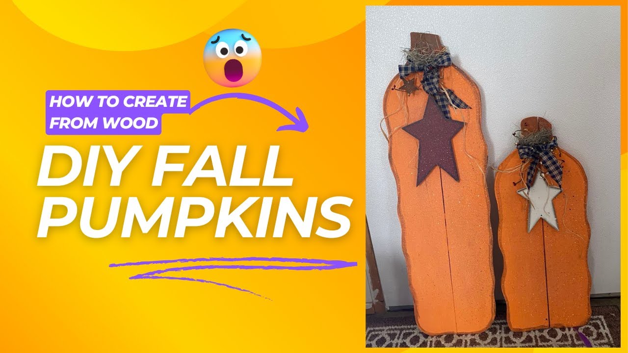 Turn scrap wood into Fall Pumpkins Easy DIY for beginners - YouTube
